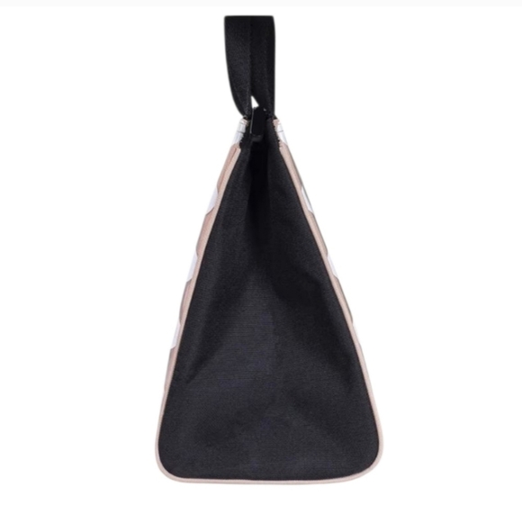 Kate Spade New York CLEAR-COATED Pink White Jumbo Dot Insulated Lunch Tote Bag - Picture 2 of 11